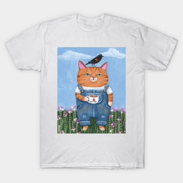 Izzy Loves Nature T-Shirt by KilkennyCat Art